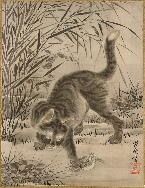 Cat Catching a Frog, 1887, Kawanabe Kyōsai