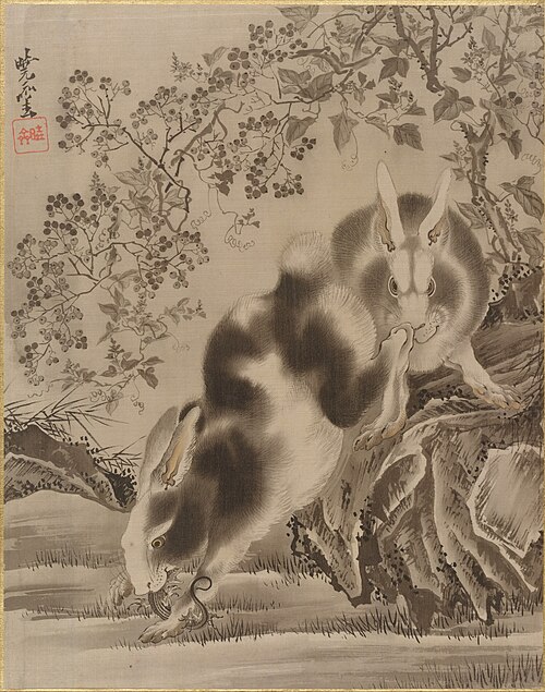 Rabbits, 1887, Kawanabe Kyōsai