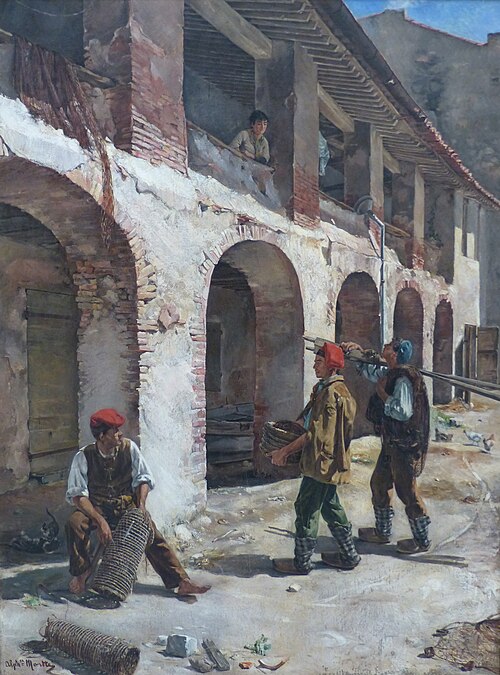 Pêcheurs aux Catalans à Marseille, 1881, Alphonse Moutte