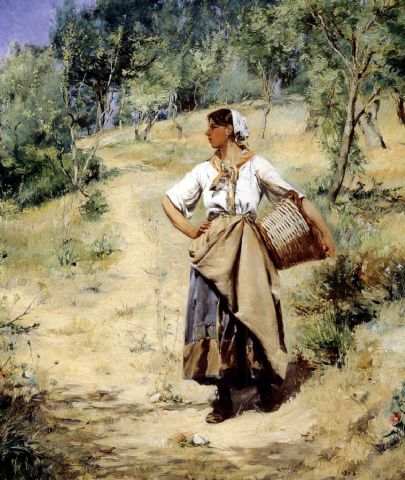 Lavandière., 1882, Alphonse Moutte