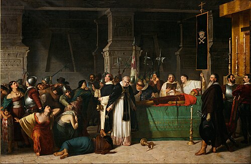 Les Funérailles d'Atahualpa, 1867, Luis Montero