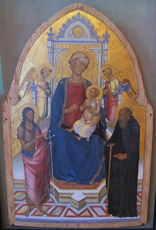 madonna in trono tra santi, 1407, Ambrogio di Baldese