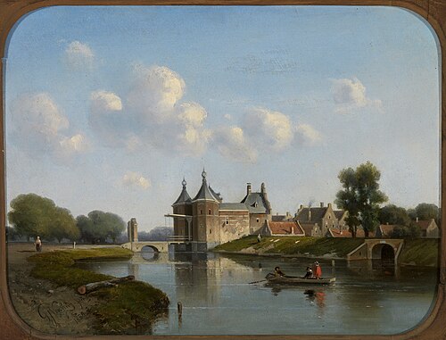 Tiendewegspoort te Gouda., 1858, Gijsbert Johannes Verspuy
