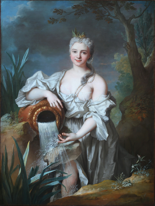 Portrait of a lady of quality in spring, 1730, Jacques-François Delyen
