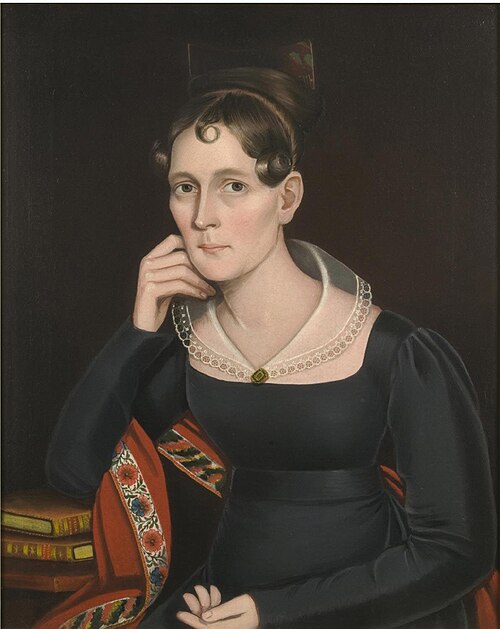 Portrait of Mrs. Warburton of Rockboro, Virginia, 1825, Ammi Phillips