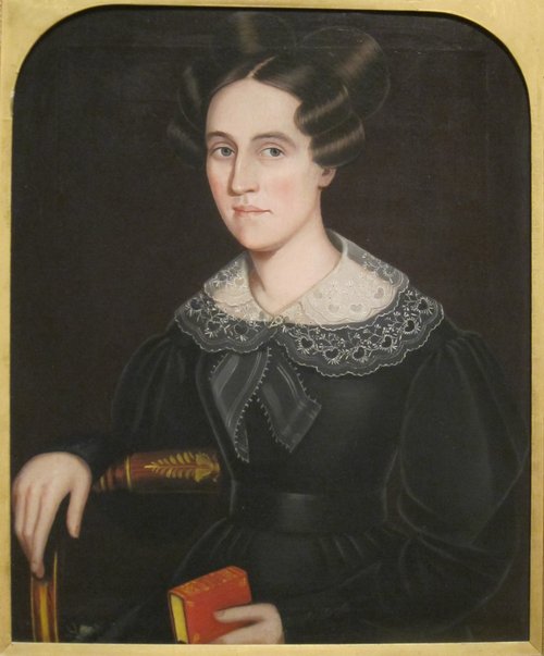 Jane Ann Benjamin Powers (Mrs. Charles Westley Powers), 1829, Ammi Phillips