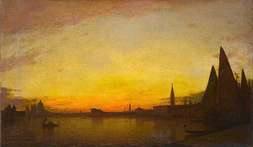 Sunset Scene, Canal San Marco, Venice, , Amédée Rosier