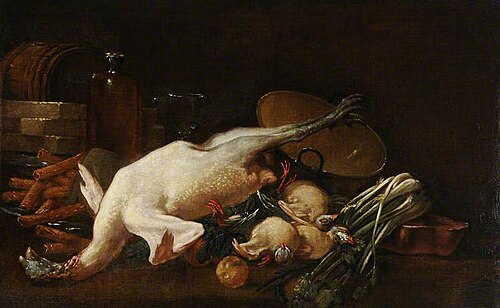 Still Life with a Plucked Turkey, 1700, Andrea Belvedere