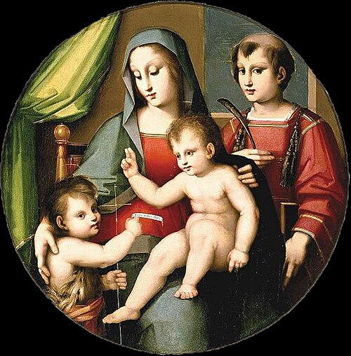 Madonna mit Kind mit the Infant St John and St Peter Martyr, 1550, Andrea Piccinelli