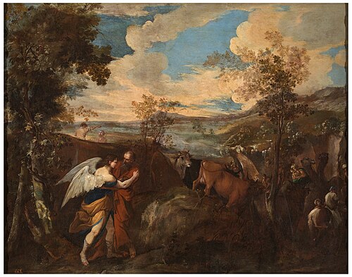 Lucha de Jacob con el ángel, 1650, Andrea di Leone