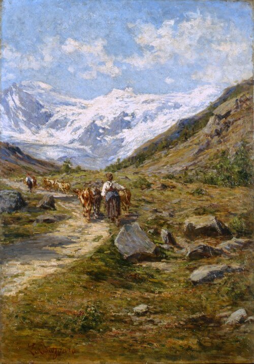 Alpine Scene – The Mottarone, 1900, Leonardo Bazzaro