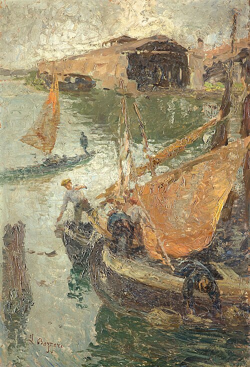 Bragozzi nel porto di Chioggia, , Leonardo Bazzaro