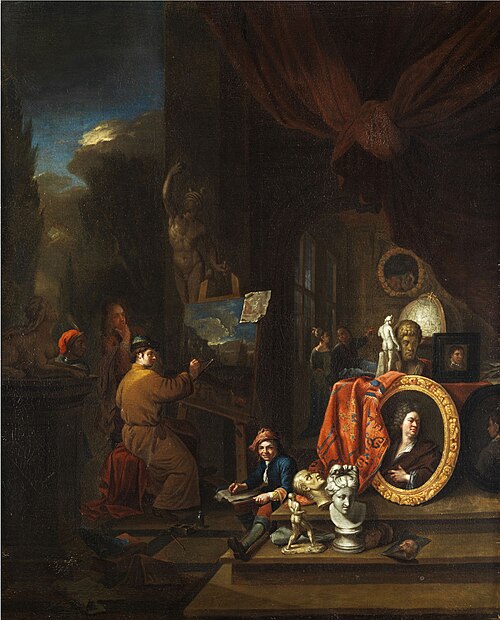 Painter in his studio, , Gerard Thomas
