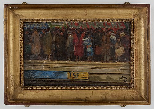 L'Heure de pointe dans le métro, 1920, André Devambez