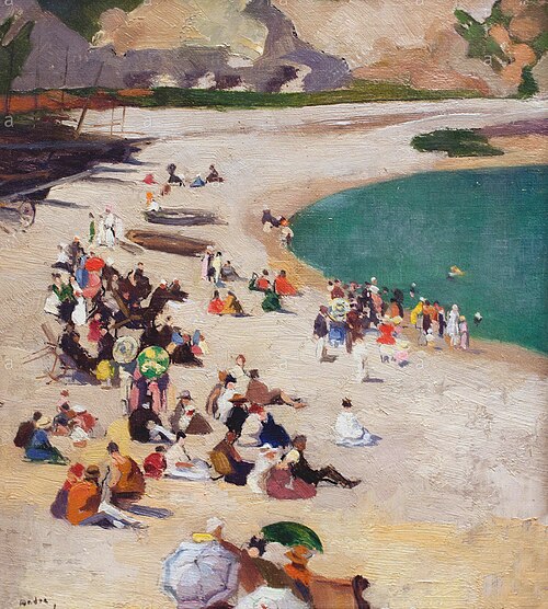 La plage d'Yport, 1920, André Devambez