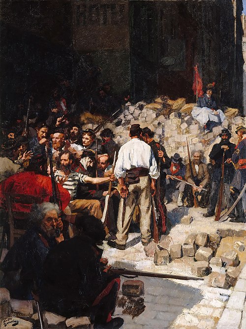 La Barricade ou l'Attente, 1911, André Devambez
