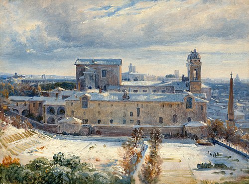 La Trinité-des-Monts sous la neige, 1827, André Giroux