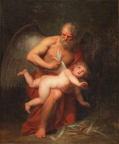 Time clipping Cupid's wings, 1788, André Corneille Lens