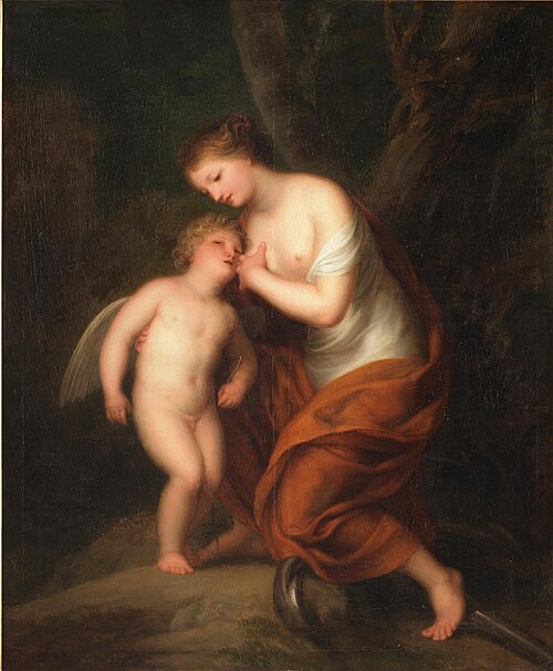 Cupid nurtured by Hope, 1788, André Corneille Lens