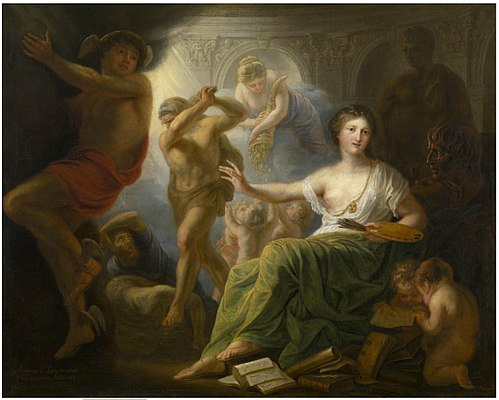 Hercules Protects Painting from Ignorance and Envy, 1763, André Corneille Lens