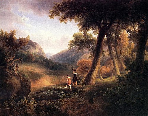 Girls Crossing the Brook, 1829, Thomas Doughty