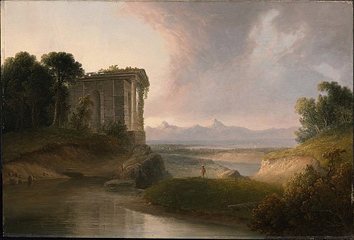 Romantic Landscape with a Temple, 1834, Thomas Doughty
