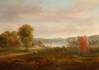 View on the Hudson in Autumn, 1850, Thomas Doughty