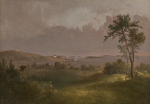 View of Boston Harbor from Dorchester Height, 1843, Thomas Doughty