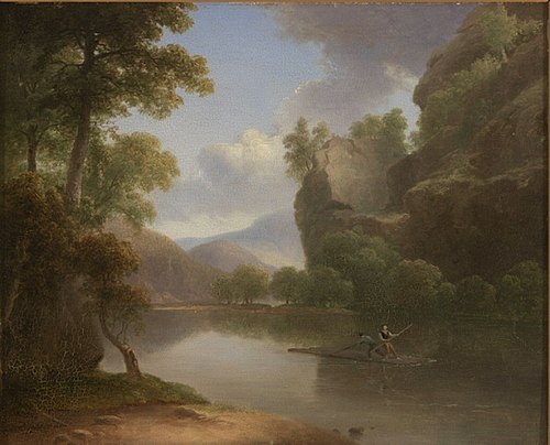 Landscape:The Raft, 1830, Thomas Doughty