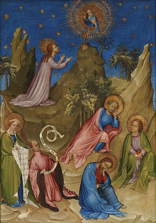 Agony in the Garden with donor Louis I of Orléans, 1405, Colart de Laon