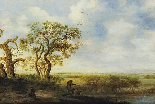Landscape with fishermen, 1656, Anthonie van Croos