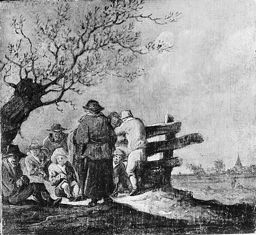 peasants in landscape, 1631, Anthonie van Croos