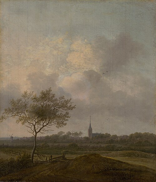 Landscape with Church in Rijswijck, 1640, Anthonie van Croos