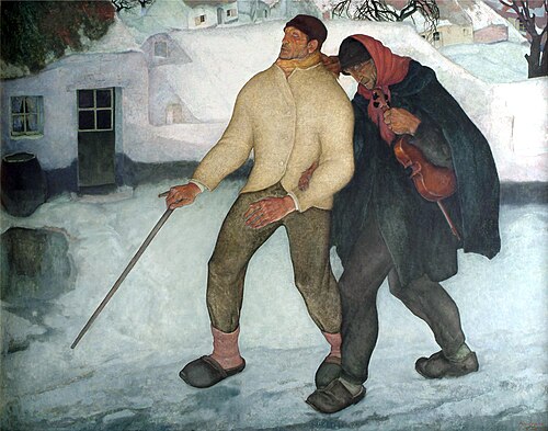 Les aveugles, 1924, Anto Carte