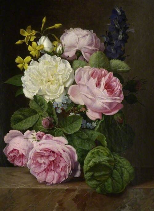 Roses in a vase, 1845, Antoine Chazal