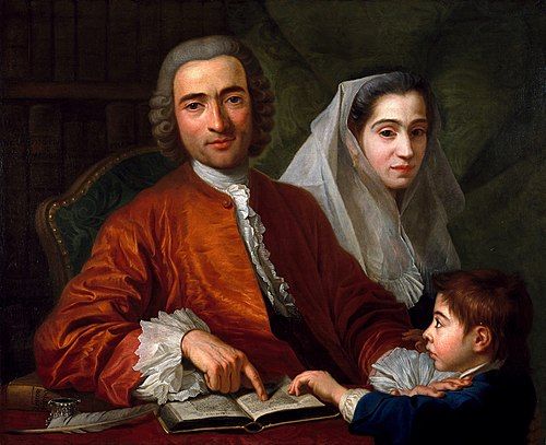 Dr. Salvatore Bernard with His Wife and Son, 1759, Antoine Favray