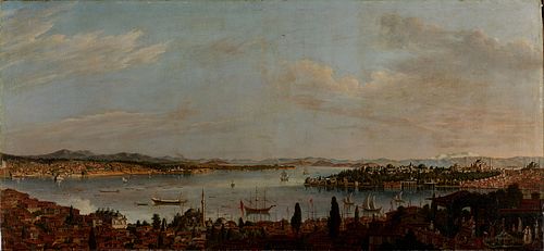 Panorama of İstanbul, 1750, Antoine Favray