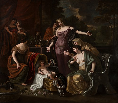 The Infant Hercules Strangling Serpents, 1674, Jacob Jacobsz de Wet