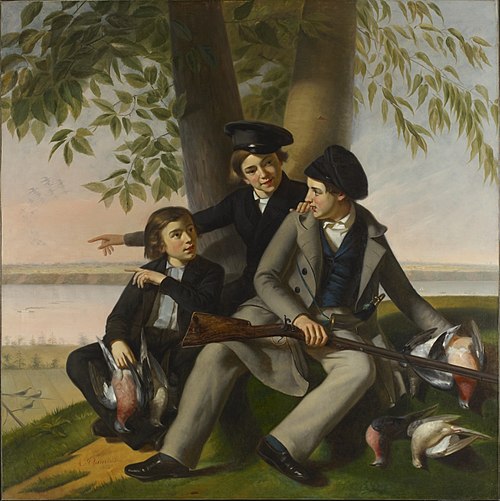 La Chasse aux tourtes, 1853, Antoine Plamondon
