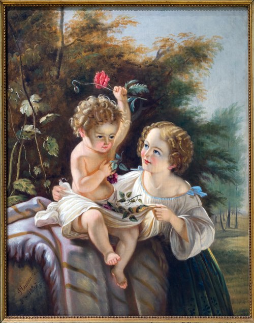 Les Petits Jardiniers, 1857, Antoine Plamondon