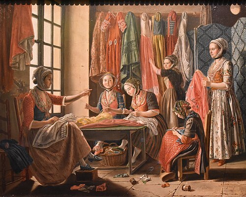 L'atelier d'une couturière à Arles, 1785, Antoine Raspal