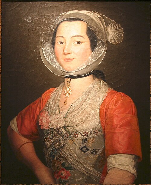 Portrait d'arlésienne aux œillets, , Antoine Raspal
