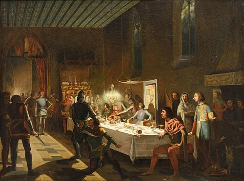 Arrestation de Charles le Mauvais, par le roi Jean, en 1356, 1838, Antoine Rivoulon