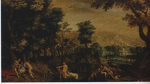 Landscape with Diana and Callisto, 1655, Anton Mirou