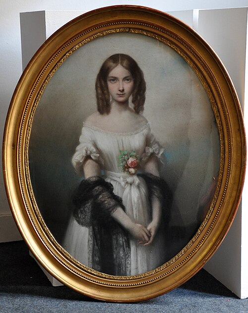 Portrait de madame Henri Galos, née Isabelle Foy, 1843, Antonin Moine
