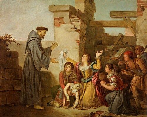 San Francisco resucita a una niña, 1788, Antonio Carnicero
