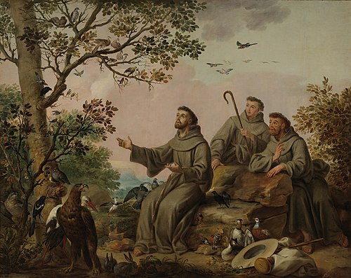 Saint Francis preaching to the birds, 1788, Antonio Carnicero
