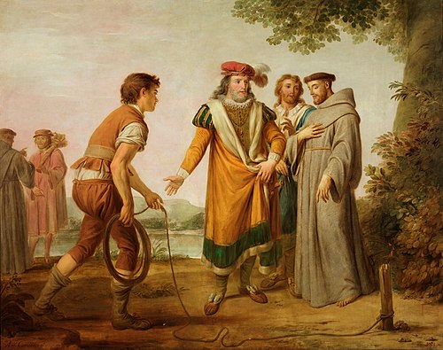 San Francisco hablando con un personaje, 1788, Antonio Carnicero