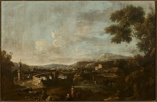 Landscape with staffage, , Antonio Diziani