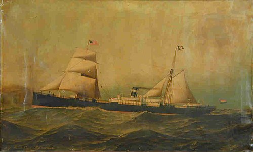 Het ss. Jason van de Koninklijke Nederlandsche Stoomboot Maatschappij, 1881, Antonio Jacobsen